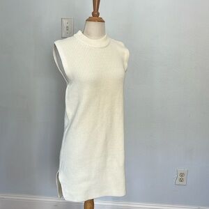 H&M Knit Minimalist Sleeveless Midi Slit Sweater Dress‎ Size XS